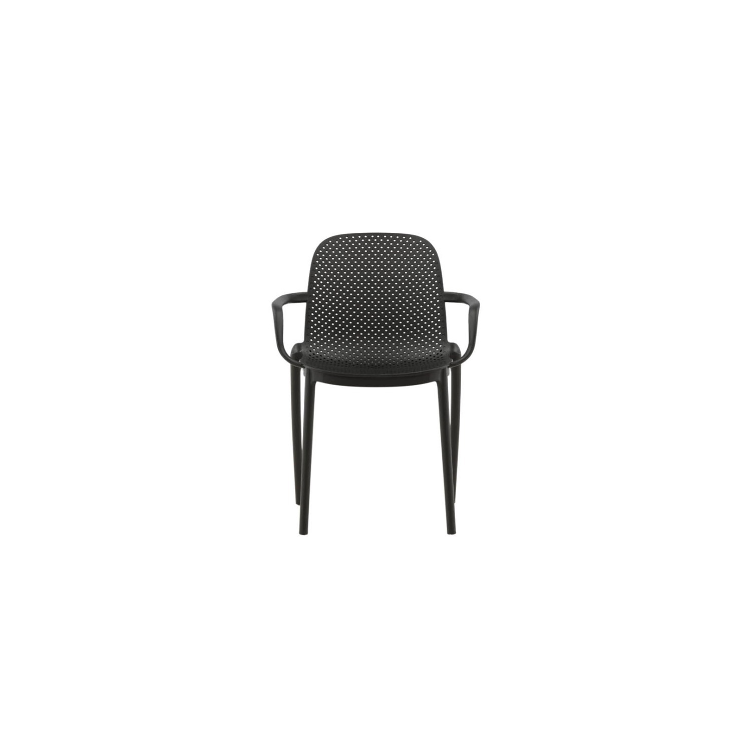 ebuy24 Baltimore Esszimmerstuhl mit Armlehne Kunststoff Schwarz günstig online kaufen