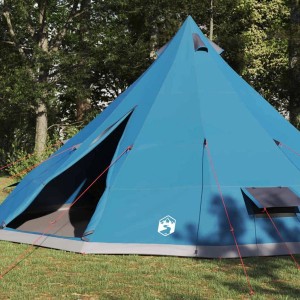 vidaXL Familien-Tipi-Zelt mit Dach Blau und Grau 560 x 560 x 300 cm 42000982