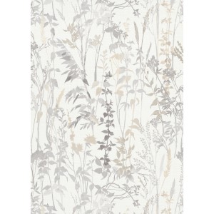 Erismann Vliestapete Casual Chic mit Blumenwiese in Creme, Landhausstil.
