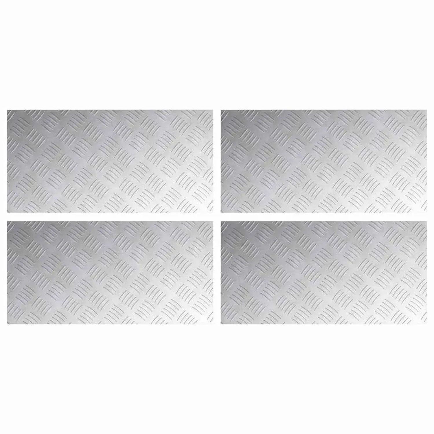 vidaXL Rautenscheiben 4 Stk Silber 60 x 30 cm Aluminium 4104298