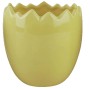 Boltze Pflanztöpfe Enya, 12cm, in Weiß, Gelb und Taupe, im Eierschalen-Design.