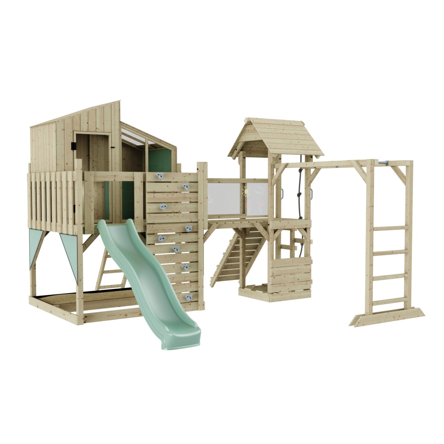 OutdoorToys Spielturm Ludvig  Mintgrün