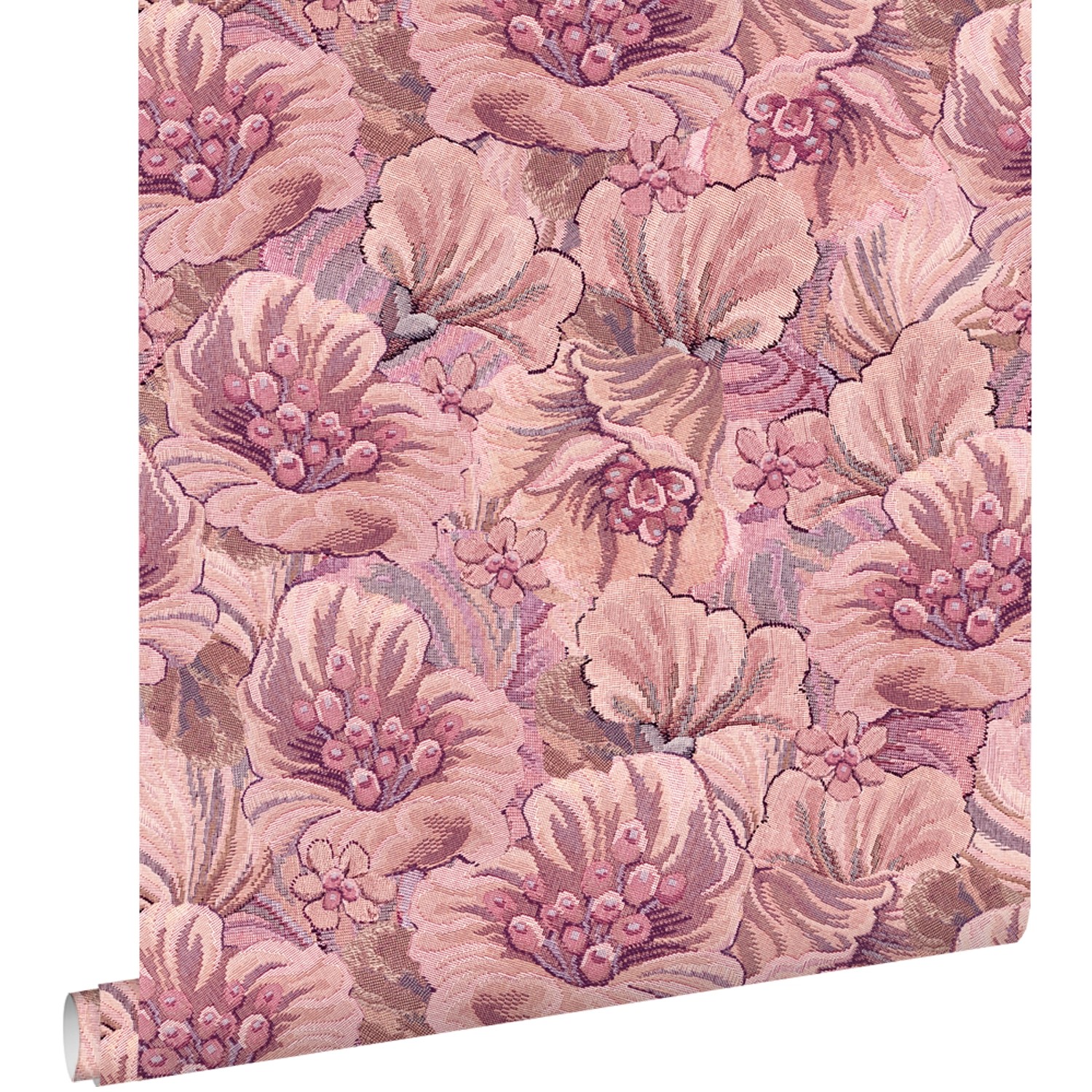 ESTAhome Tapete Blumenmuster Lila und Rosa 50 x 900 cm günstig online kaufen