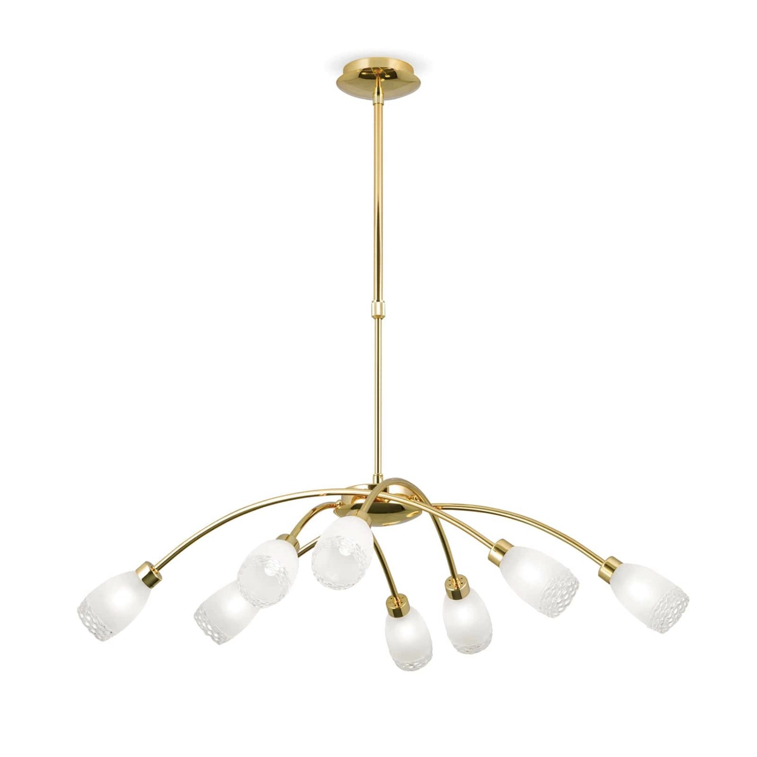 Orion Leuchten Hängeleuchte Carla Ø 84 cm 8 x G9 Gold günstig online kaufen