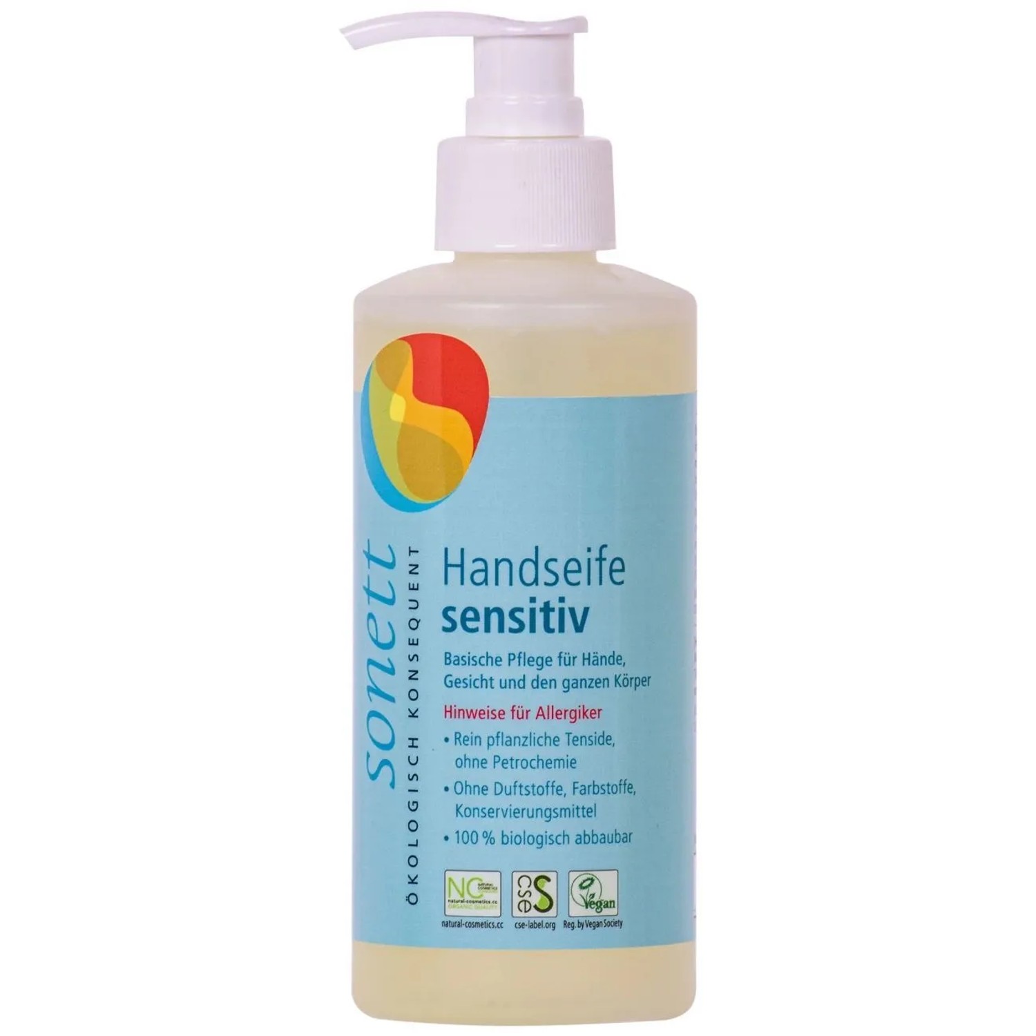 Sonett Handseife Sensitiv 300 ml Spender Blau Kunststoff