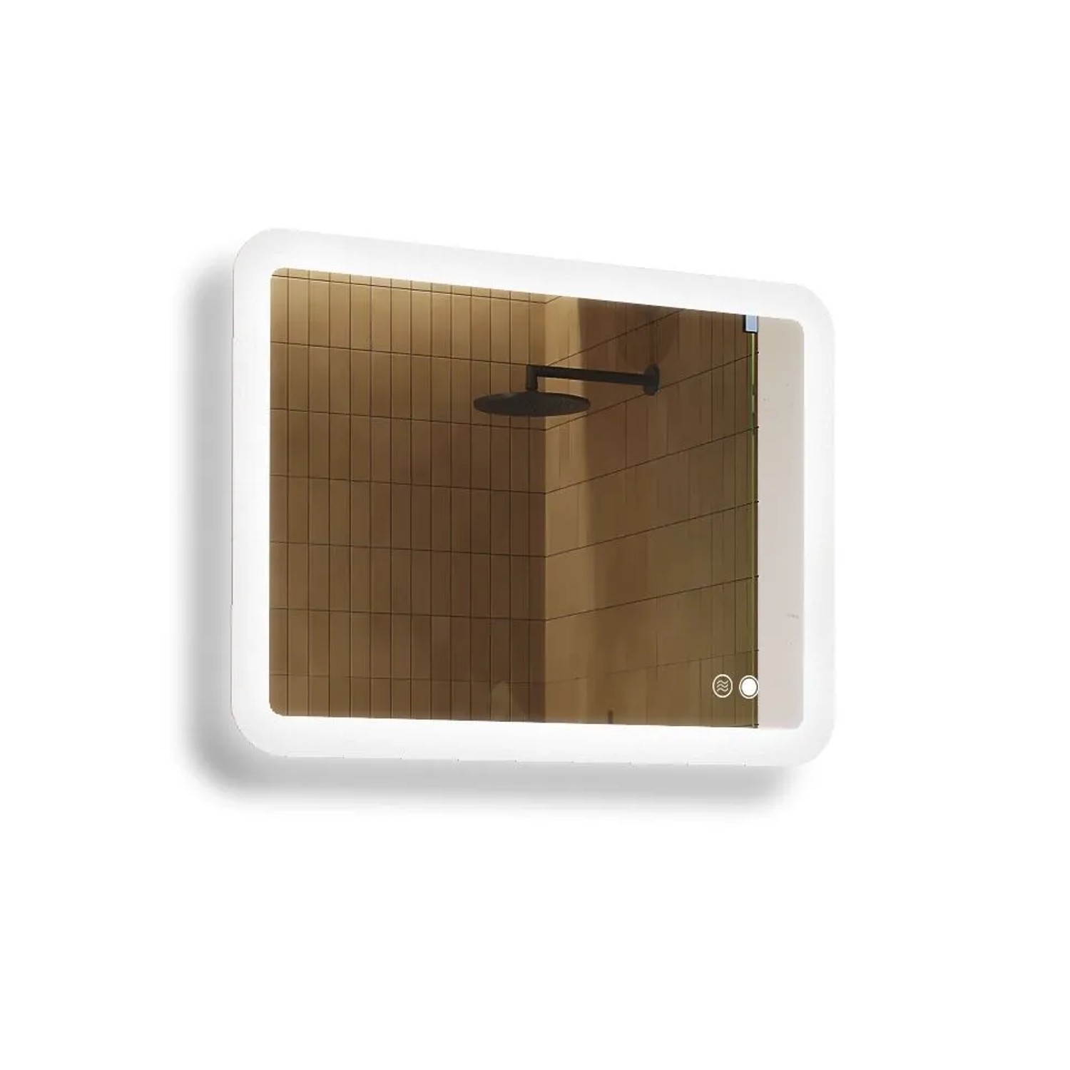 Artforma LED Badspiegel Rechteckig 80x60 cm mit Beleuchtung Antibeschlag Touch Dual LED Rahmenlos IP20 M081