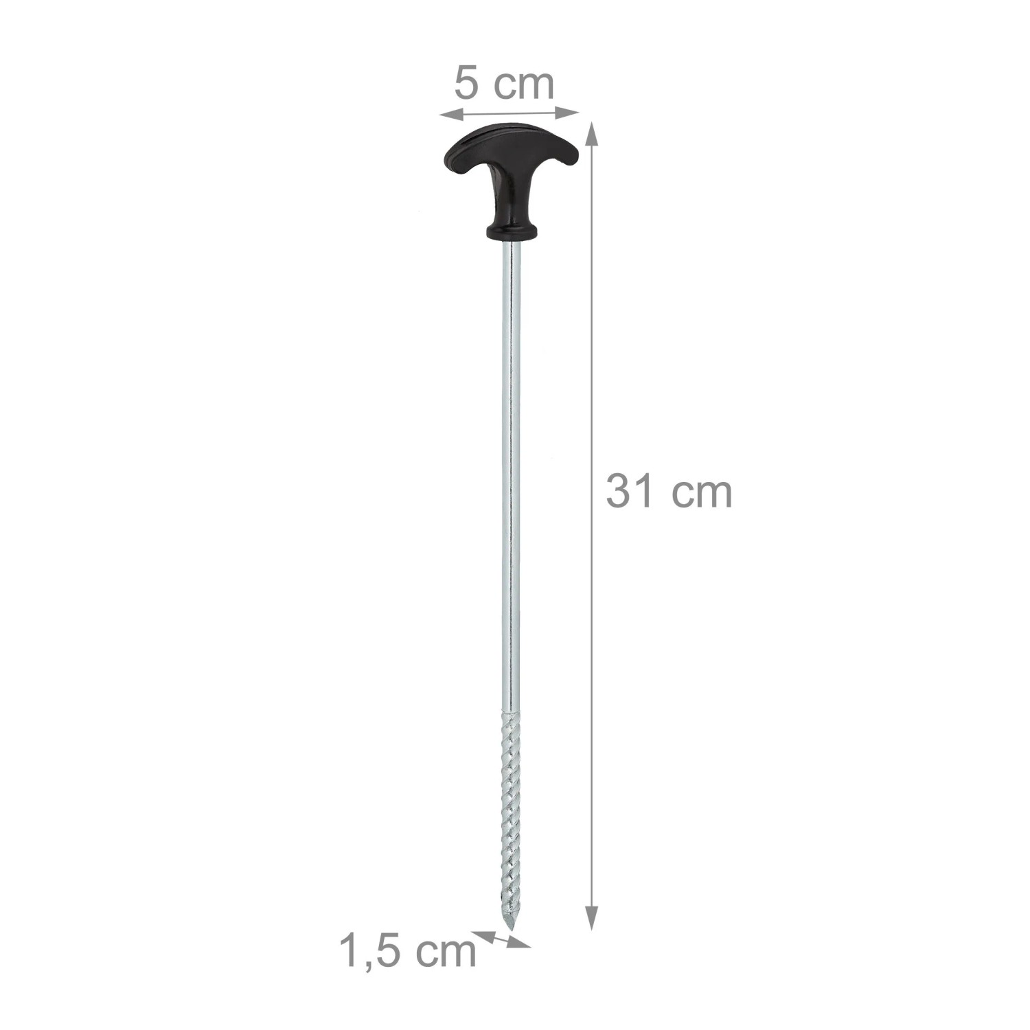 Relaxdays Schraubhering 12er Set Stahl Schwarz mit Gewinde 31 cm x 5 cm x 1,5 cm_4