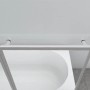 Aurlane Badewannenfaltwand Silver Comfort, 3-teilig, Chrom, auf Badewanne montiert.