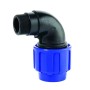 Cepex PP-PE Winkel 90° Verschraubung, 25 x 3/4 AG, Kunststoff, schwarz/blau.