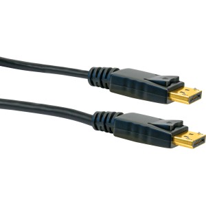 Schwaiger DisplayPort Kabel zur Verbindung von PC und Monitor, vergoldete Stecker.