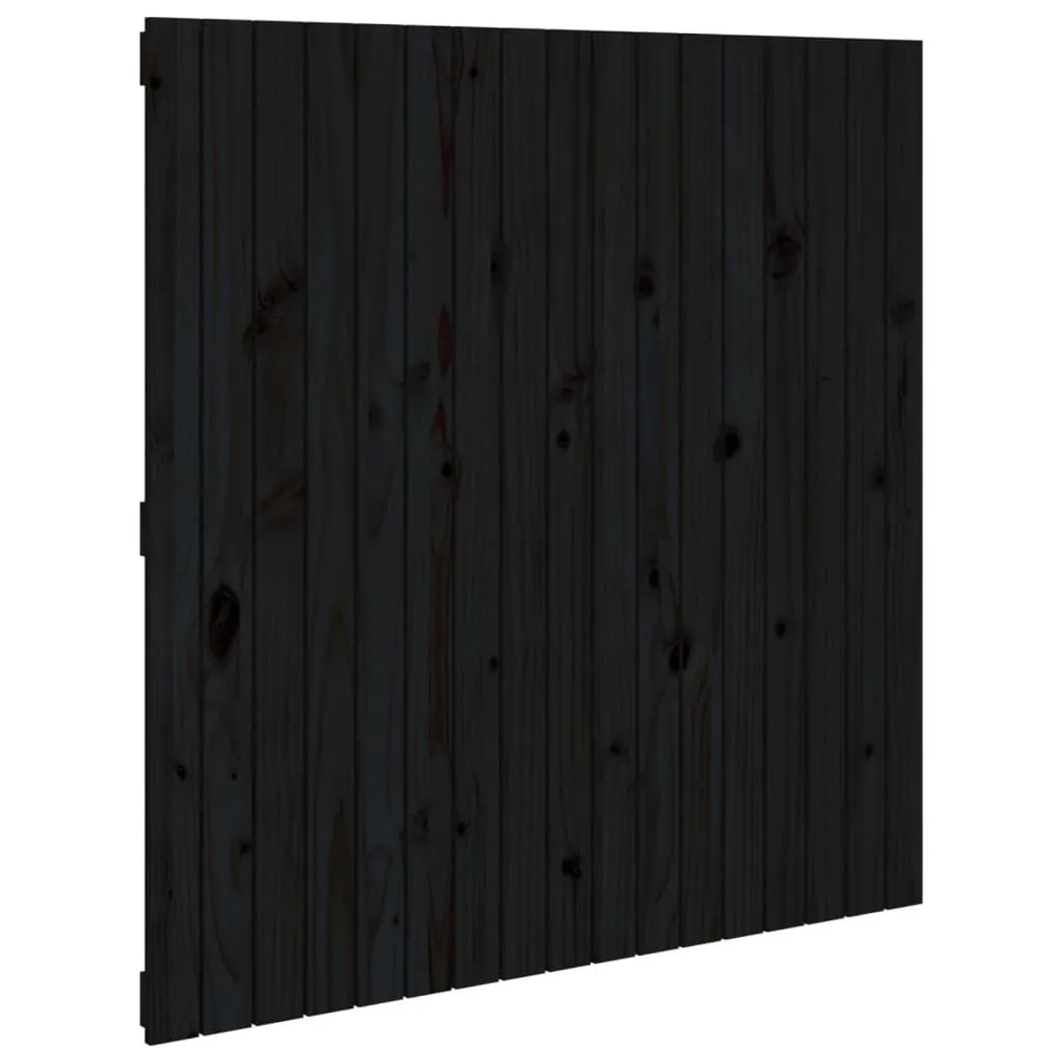 vidaXL Wand-Kopfteil Schwarz 108x3x110 cm Massivholz Kiefer 824927