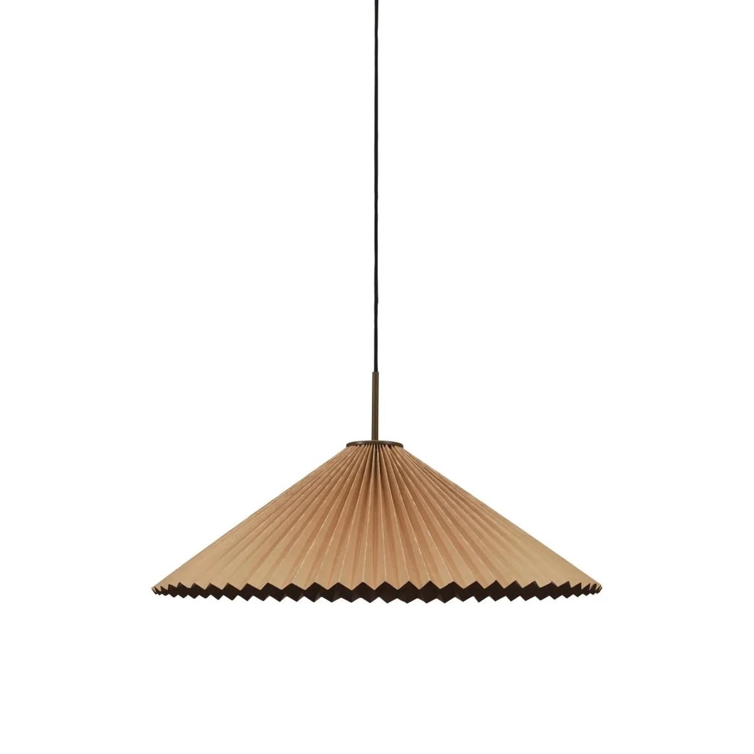 PR Home Dora Papier Pendelleuchte Braun Plissee E27 60cm
