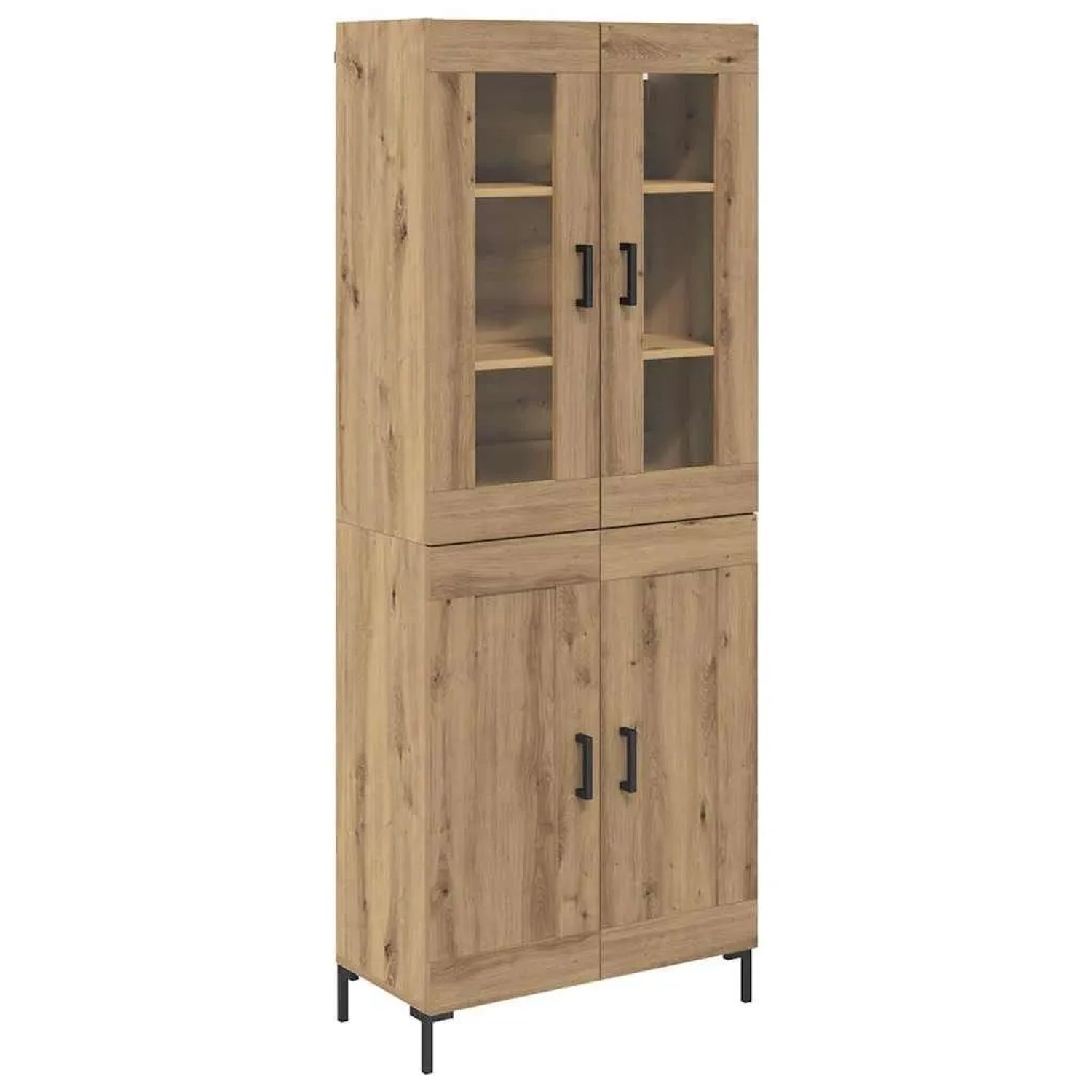 vidaXL Highboard 2-Tlg Artisan-Eiche 69,5 x 34 x 180 cm Holzwerkstoff 34158 günstig online kaufen