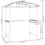 vidaXL Grillpavillon mit Seitenregalen Anthrazit 210x114x230 cm Stahl 360139_7