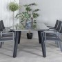 Schwarzes ebuy24 Paola Gartenset mit Tisch und 6 Copacabana Stühlen.