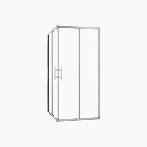 Duschparadies Duschkabinen Eckeinstieg 90x90cm Schiebetür Höhe 195cm Duschabtrennung 6mm Nano Glas Dusche Duschtür Eckdusche