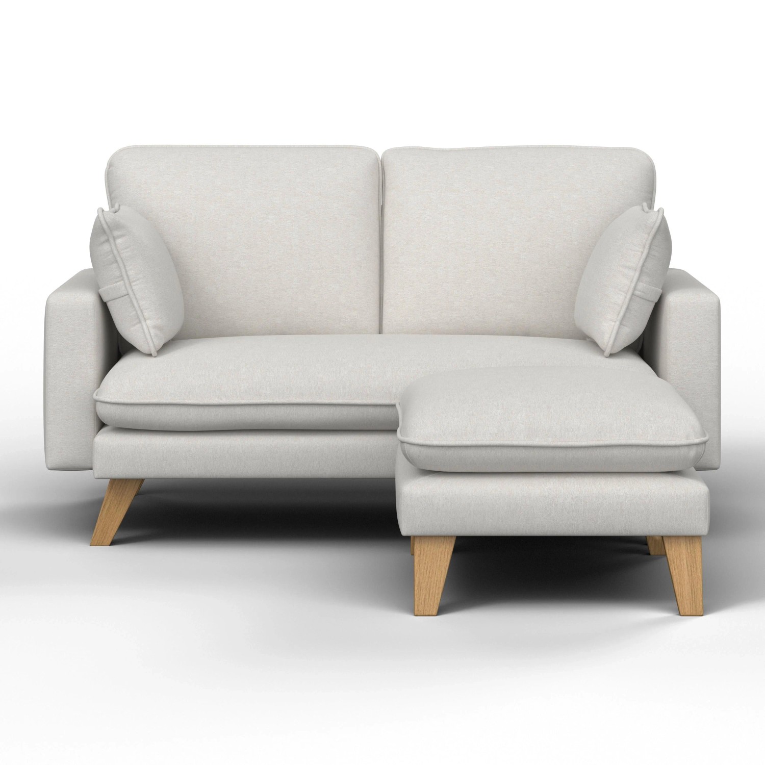 Bessagi Home Ecksofa Illa Hellgrau Webstoff