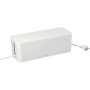 Weiße Hama Kabelbox Maxi (40cm) für Steckdosenleiste und Kabelmanagement.