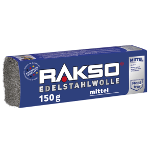 RAKSO Edelstahlwolle Banderole Sorte Mittel 1 x 150g