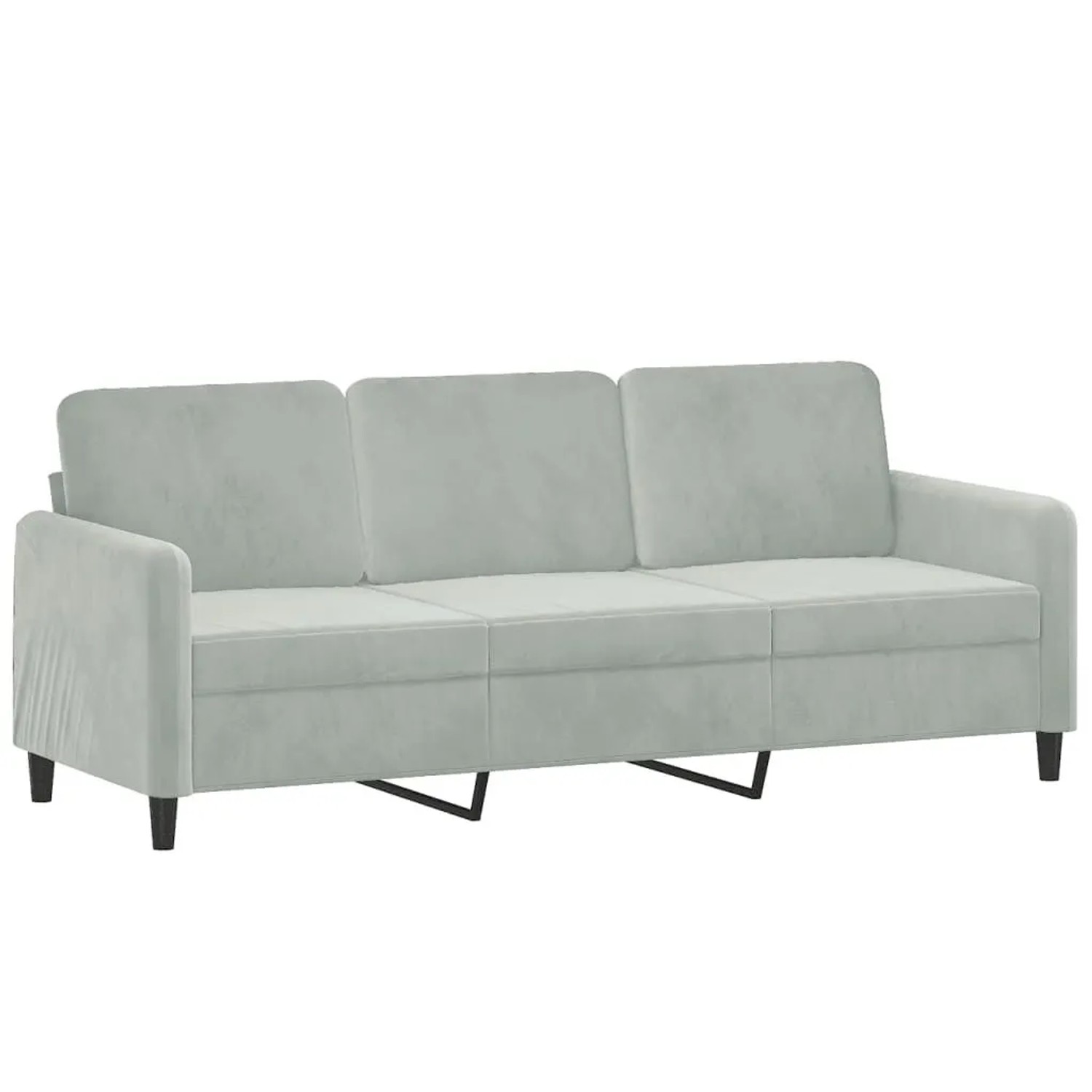 vidaXL 3-Sitzer-Sofa Hellgrau 180 cm Samt 359452 günstig online kaufen