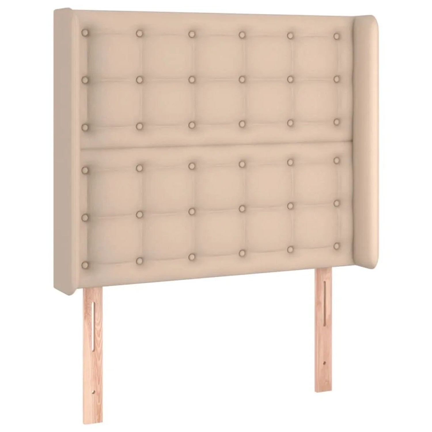 vidaXL Kopfteil mit Ohren Cappuccino-Braun 103x16x118/128cm Kunstleder 3119669