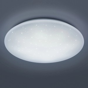 Weiße Reality LED-Deckenleuchte Kato Ø 60 cm mit Sternenhimmel-Effekt.