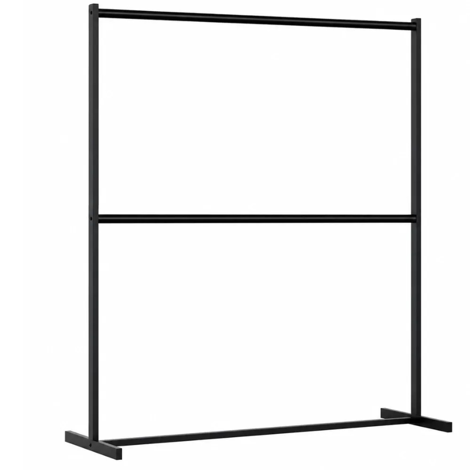 DELUKE Kleiderständer HANS 150x50x185cm Metall Schwarz Kleiderstange Jackenständer Klamottenständer