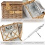 Tectake Picknickkorb Föhr Für 4 Personen Integriertes Kühlfach 37 x 45 x 21 cm Braun_5