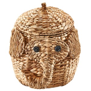 Kobolo Aufbewahrungskorb Korb Kinderkorb ELEFANT aus Wasserhyazinthe