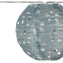 Bunte Solar-Lichterkette Fiuggi mit 10 Lampions (rot, grau, weiß) und warmweißen LEDs.