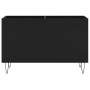 Schwarzer vidaXL Plattenschrank (74,5x38x48 cm) aus Holzwerkstoff mit Metallbeinen.