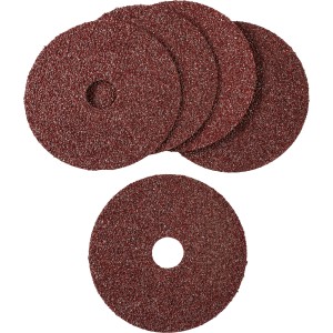 5 LUX Fiberscheiben Classic, Ø 115 mm, Körnung 24 für Winkelschleifer zur Metallbearbeitung.