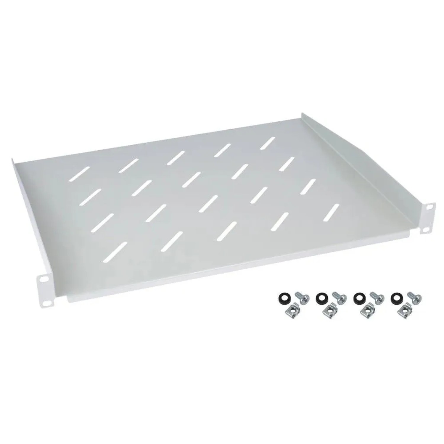 HMF 65499 Fachboden für Serverschrank  19 Zoll  1 HE  350mm Lichtgrau