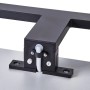 SOTECH LED Badleuchte, schwarze Montagebasis mit Kabelanschluss. Detail der Unterbauleuchte für Spiegelschränke.