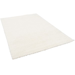 Weißer Pergamon Hochflor Teppich Aloha, 200x290 cm, Langflor Shaggy Teppich.