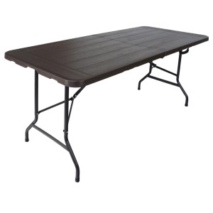 TRUTZHOLM Klapptisch 180x75 cm in Holzoptik, ideal als Buffettisch oder Gartentisch.