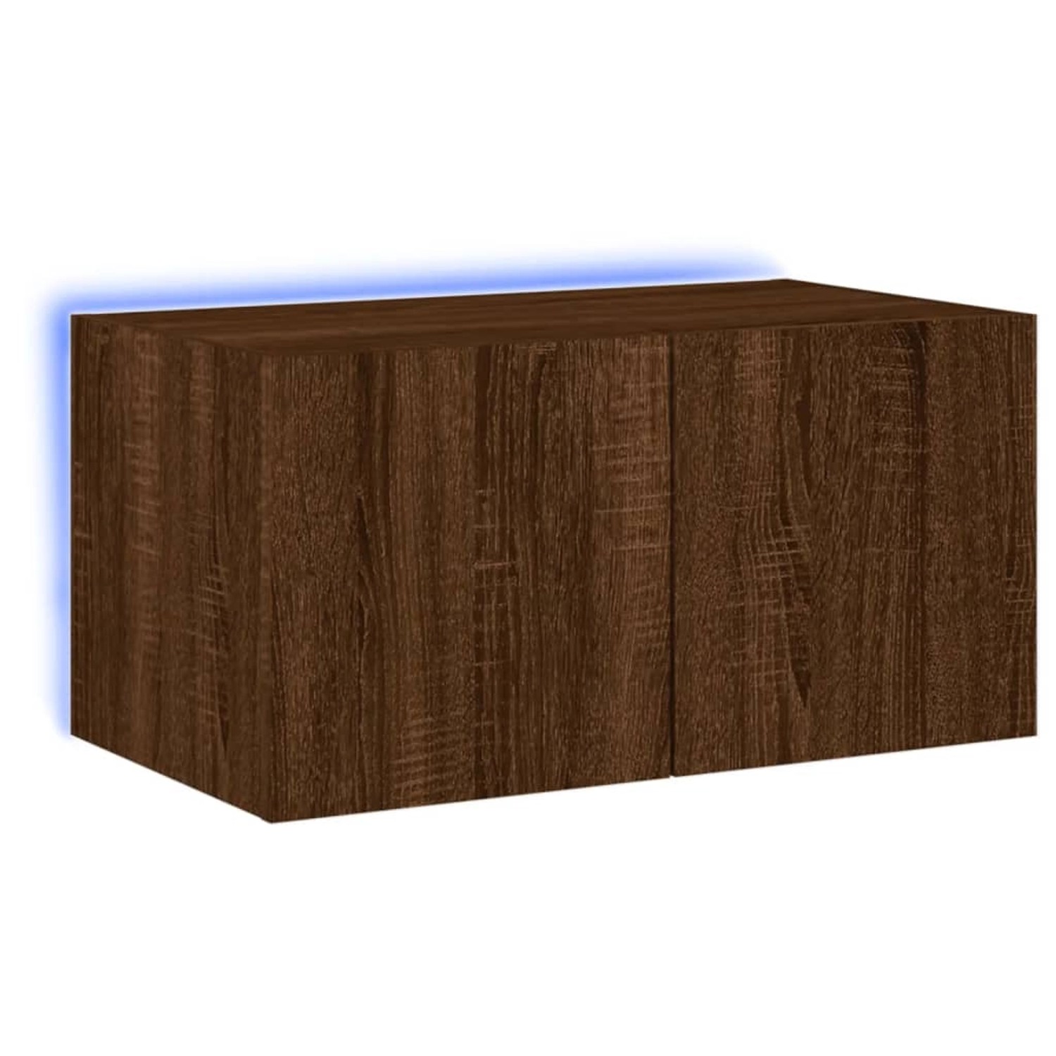 VidaXL TV-Wandschrank mit LED-Leuchten Braun Eichen-Optik 60x35x31 cm günstig online kaufen