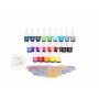 CREATEST Batikfarben-Set mit 20 Farben, Zubehör und Anleitung für DIY Textilgestaltung.