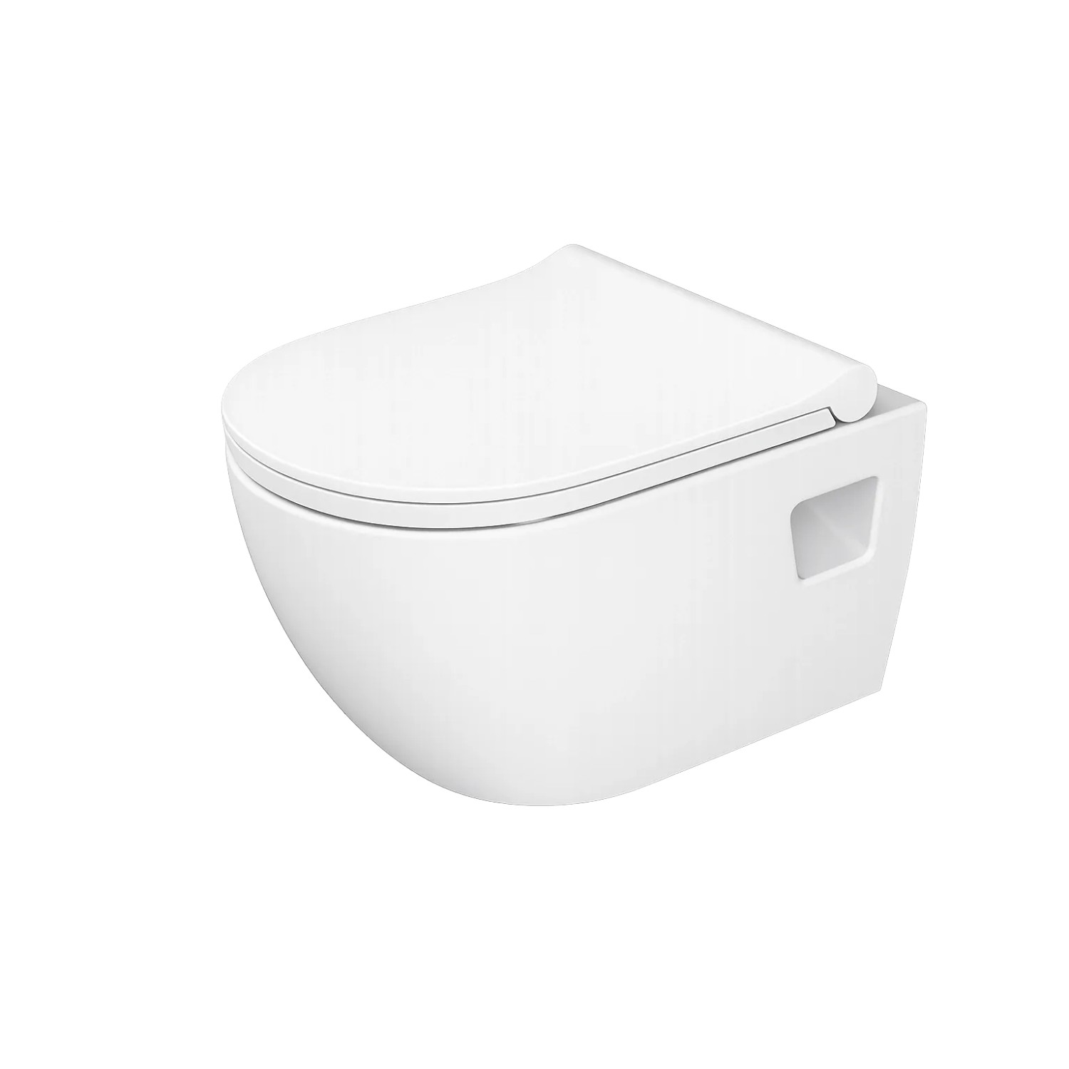 Kreabad Dusch-WC Taharet Super Jet Spülung Tiefspüler ohne Spülrand mit Hygienedusche mit Soft Close WC-Sitz Kurzform 49cm  Set