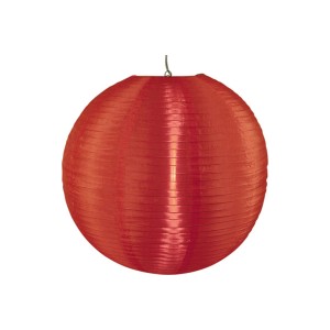 Rote Ballon Pendelleuchte von Näve, Ø 40cm, aus Kunststoff für E27 Leuchtmittel.