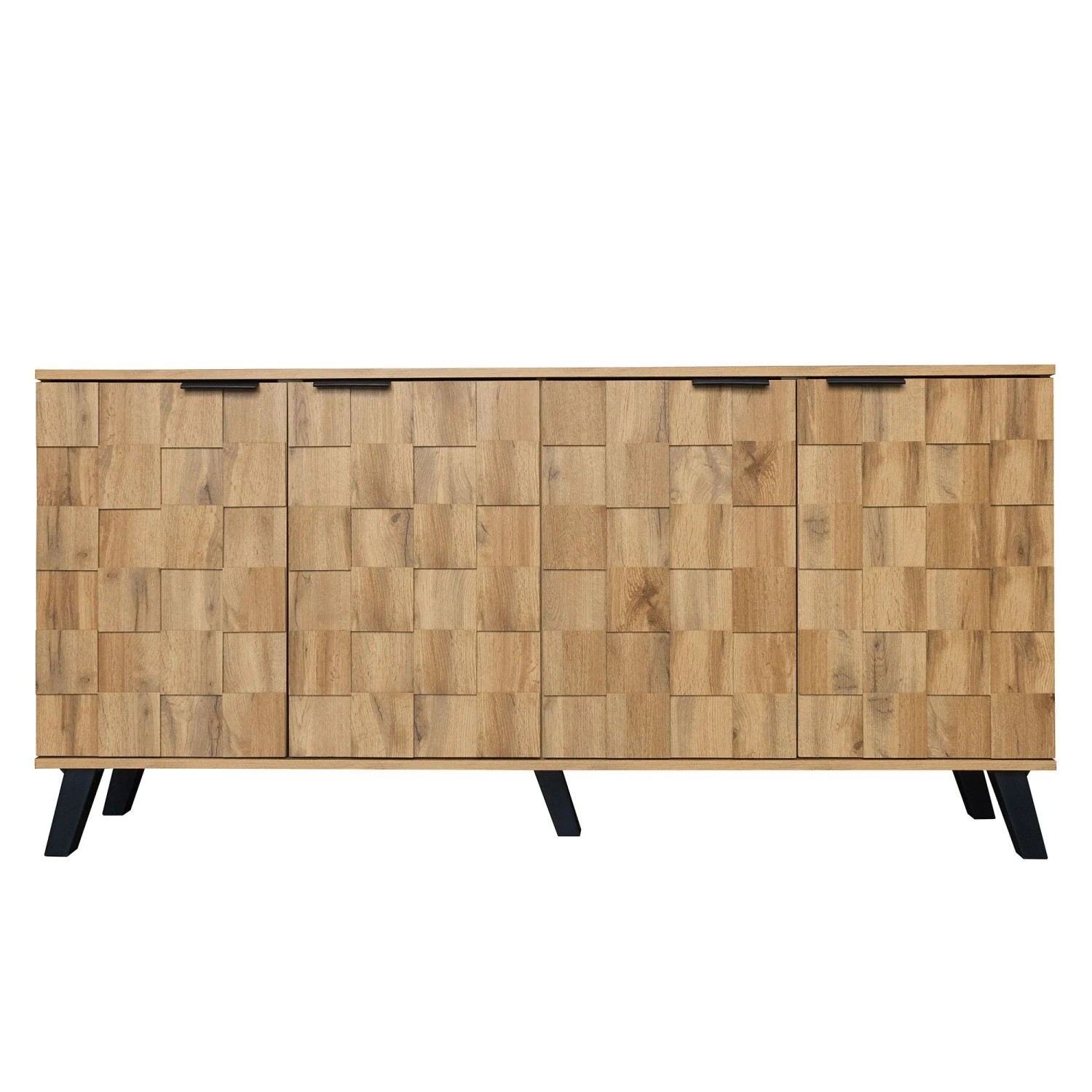 Sideboard 160x35x78 cm mit 4 Türen Verstellbaren Einlegeböden