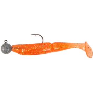 Westline Angelhaken Set Ridge Fish Kit, 10 cm, DGB Orange, Gummifisch mit Jigkopf.