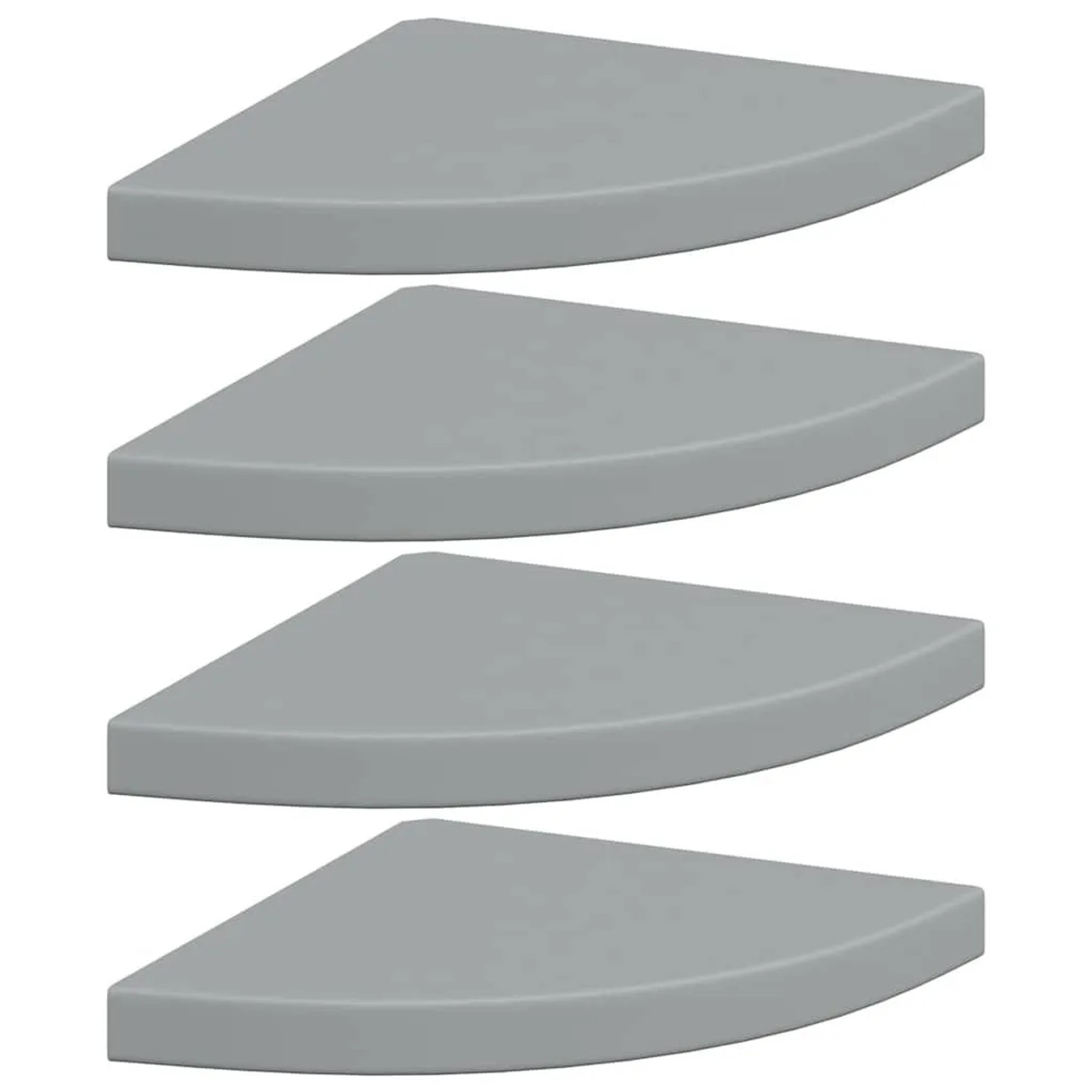 vidaXL Eck-Schweberegale 4 Stk Grau 35x35x3,8 cm MDF 323924