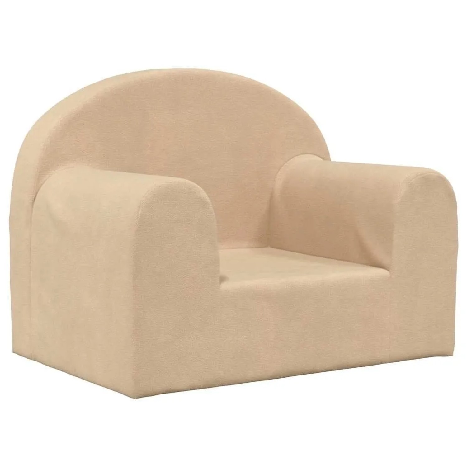 vidaXL Kindersofa Creme Weicher Plüsch 357007