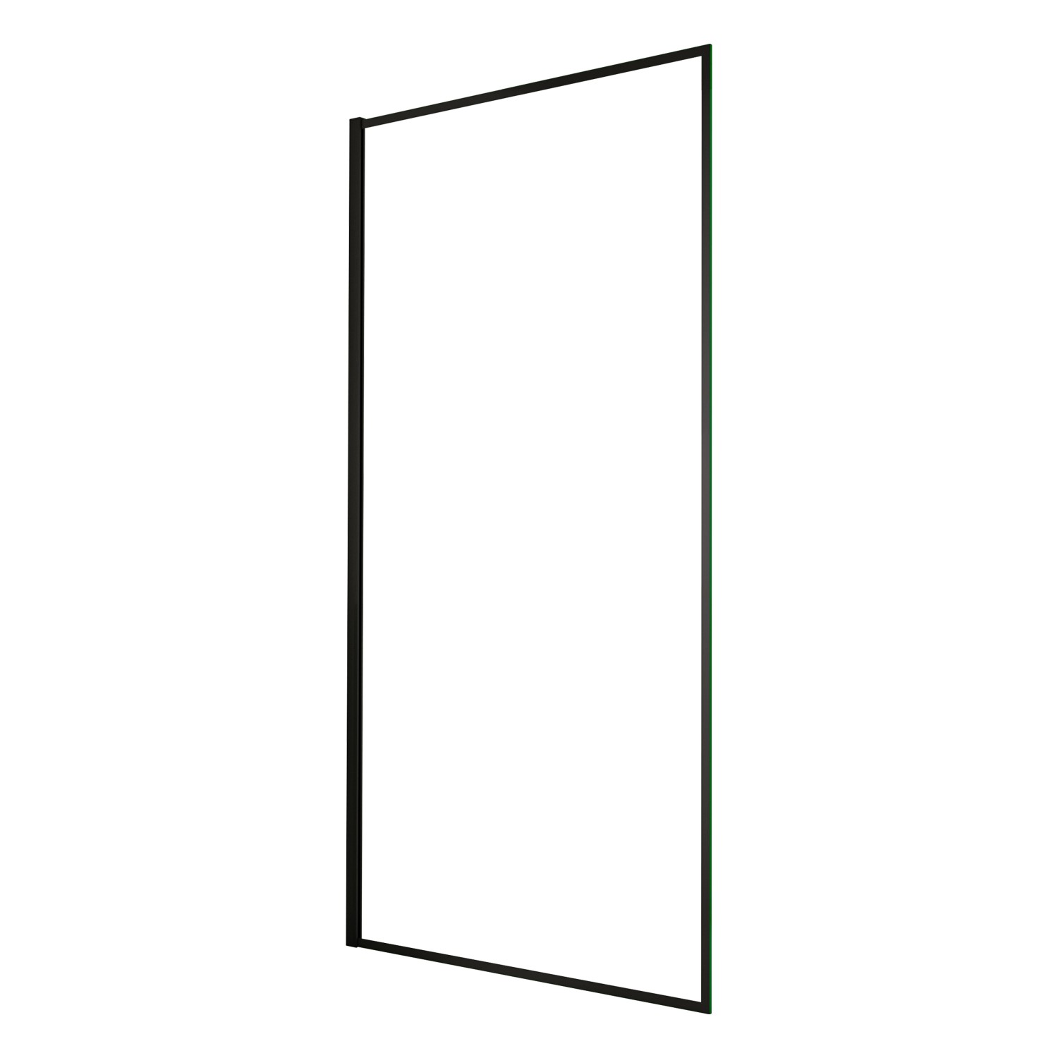 AICA 90x200cm Walk In Schwarz Aluminiumrahmen Duschwand Duschabtrennung 8mm NANO Glass F129B