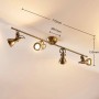 Retro Deckenlampe Perseas in Bronze, 4-flammig. Vintage Wohnzimmerleuchte aus Metall.
