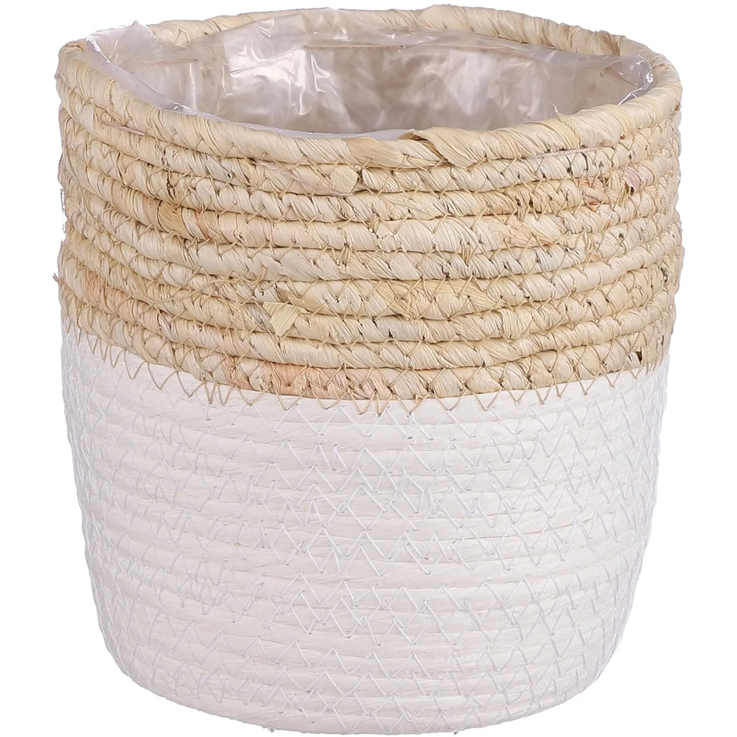 Mica Decorations Korb Rachel Rund Ø 16 cm x 16 cm Weiß