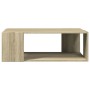 vidaXL Couchtisch Sonoma-Eiche, 89,5x48x30 cm, aus Holzwerkstoff. Wohnzimmertisch mit Ablage.