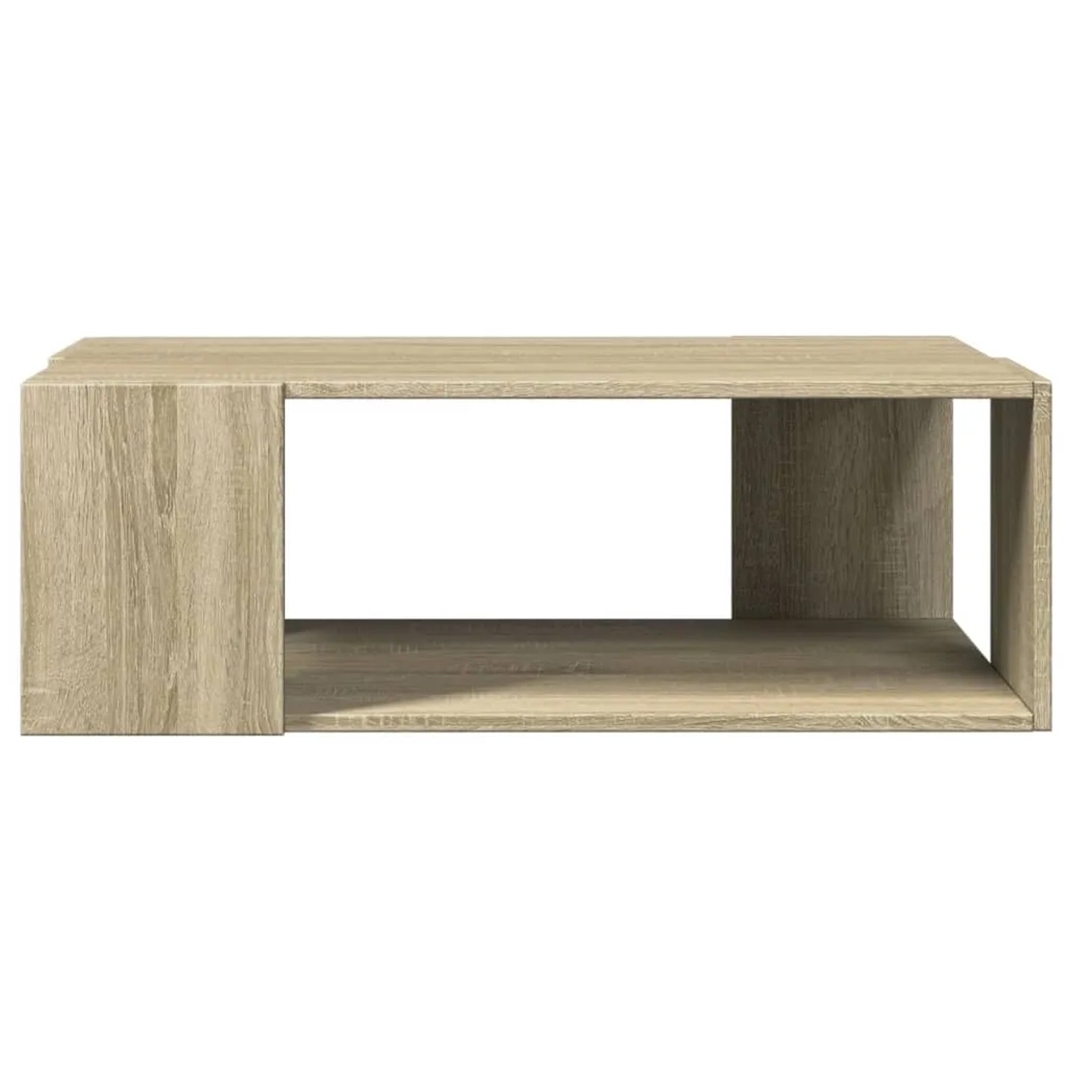 vidaXL Couchtisch Sonoma-Eiche, 89,5x48x30 cm, aus Holzwerkstoff. Wohnzimmertisch mit Ablage.