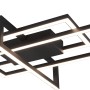 Moderne, schwarze Trio LED Deckenleuchte Salinas mit geometrischem Design.